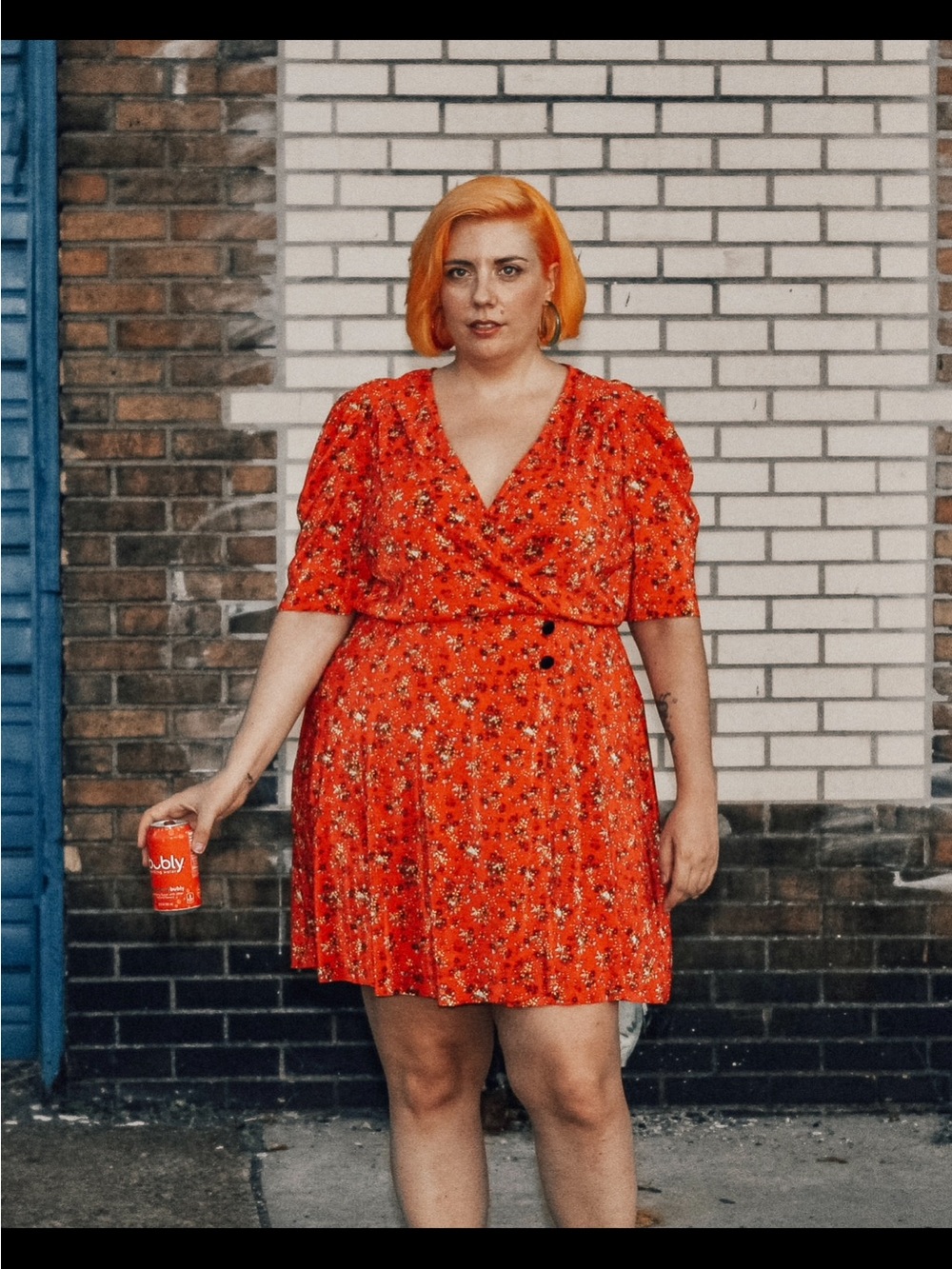ASOS Red Floral Dress 90s style, size 16